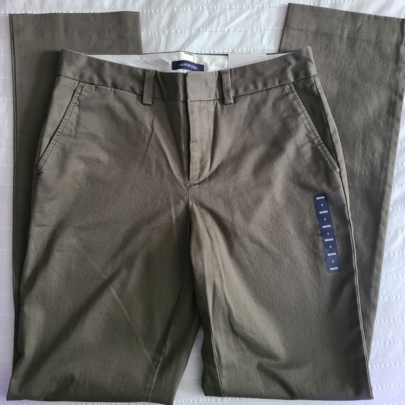 Lands End Women's~SZ 2~Fit 2 Straight Leg Chino Pants🌿Expedition Green🌿NEW $59 - Picture 2 of 9